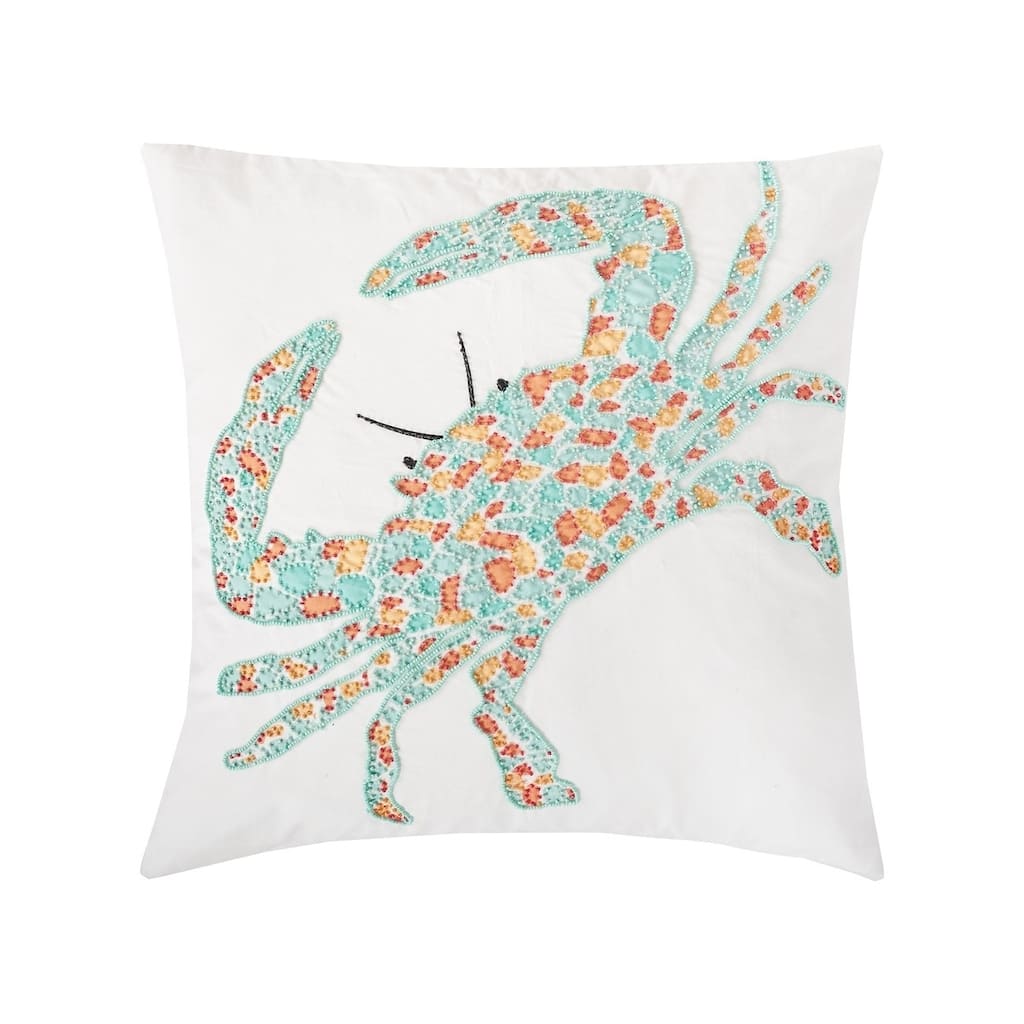 Grand Turks Coastal Embroidered 18 x 18 Pillow