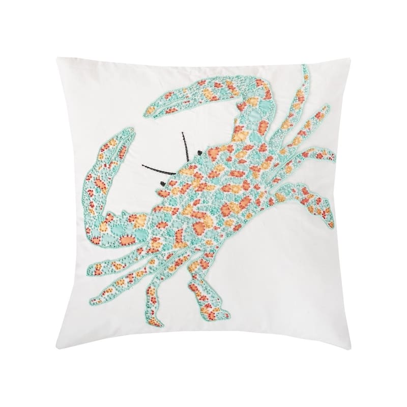 Grand Turks Coastal Embroidered 18 x 18 Pillow