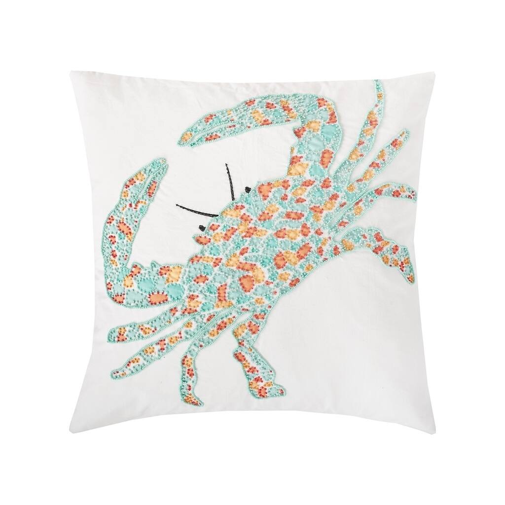 Grand Turks Coastal Embroidered 18 x 18 Pillow