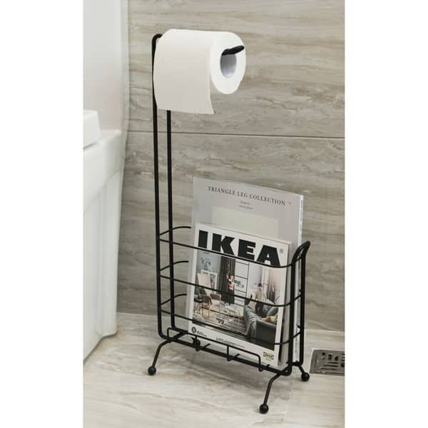 Metal Toilet Paper Holder With Magazine Rack Toilet Paper Holder With Magazine Rack