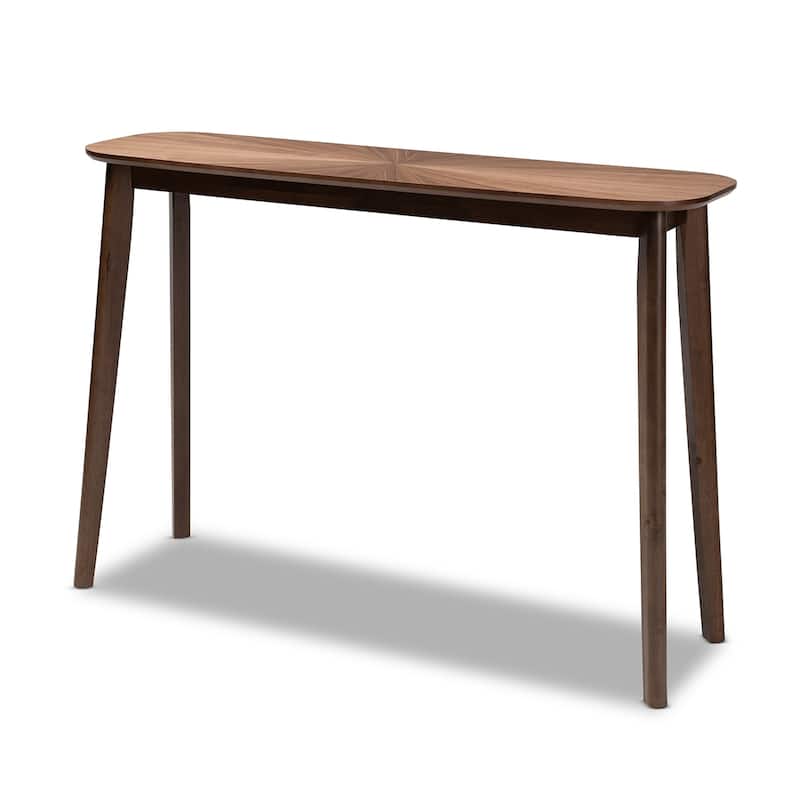 Wendy Mid-Century Modern Walnut Finished Wood Console Table - N/A
