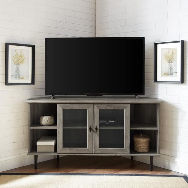 Shop Carbon Loft 48 Glass Door Corner Tv Console Free