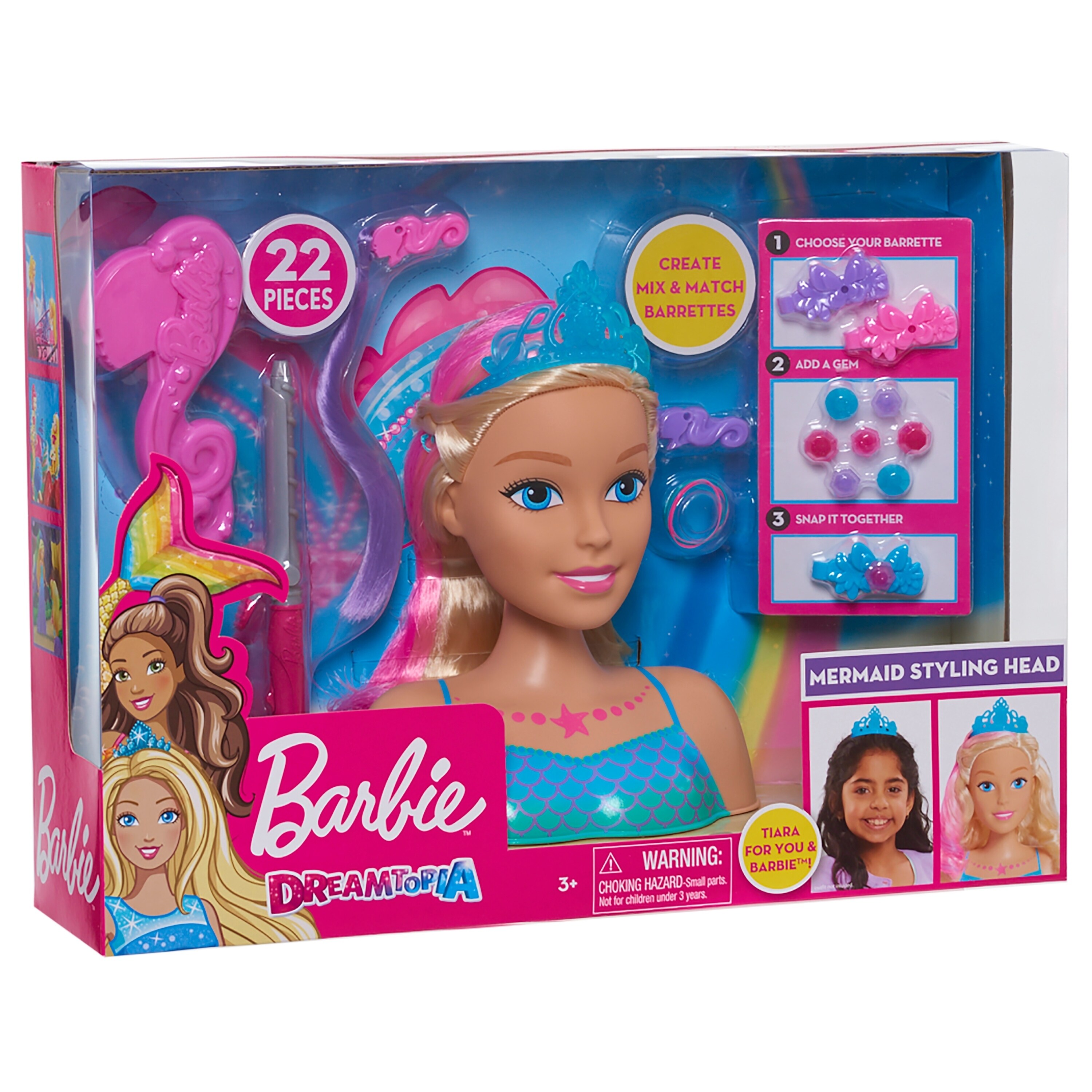 barbie dreamtopia rainbow styling head