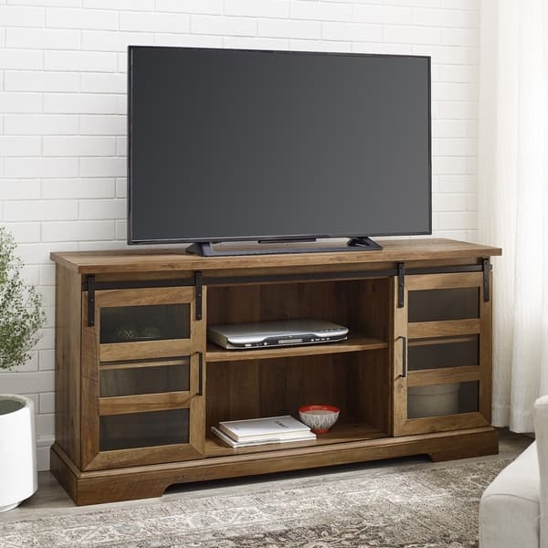 Shop The Gray Barn 58 Sliding Glass Door Tv Console On