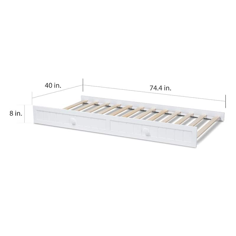 Taylor & Olive Candelilla White Farmhouse Trundle