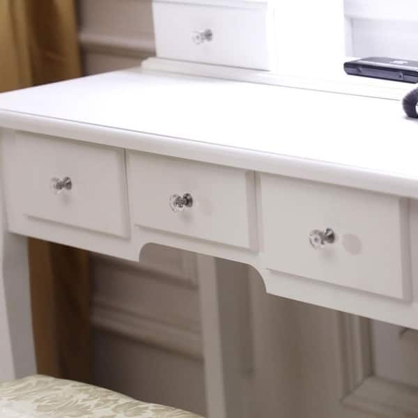 Shop Fch With Light Bulb Single Mirror 5 Drawer Dressing Table