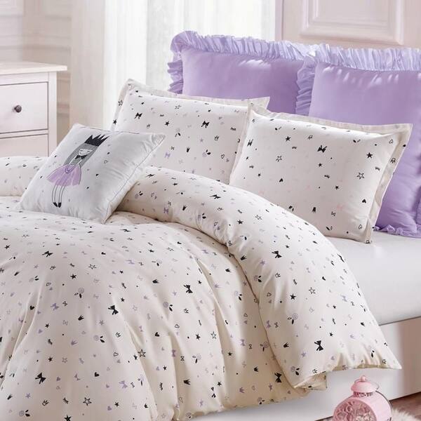 Shop The Little Princess Purple Gray Comforter Set Machine