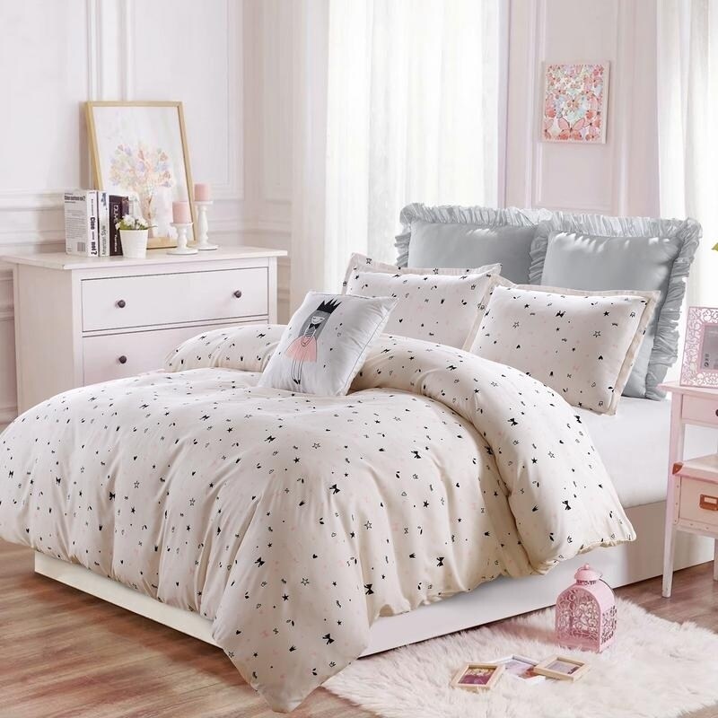 Shop The Little Princess Pink Gray Comforter Set Machine Washable