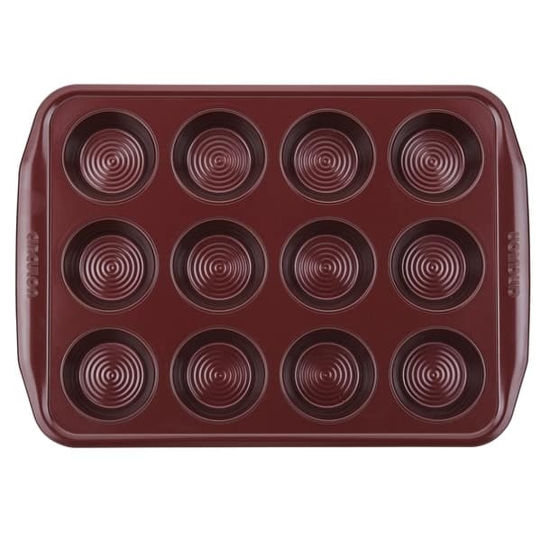 Rachael Ray Nonstick Bakeware 12-Cup Muffin and Cupcake Pan - Bed