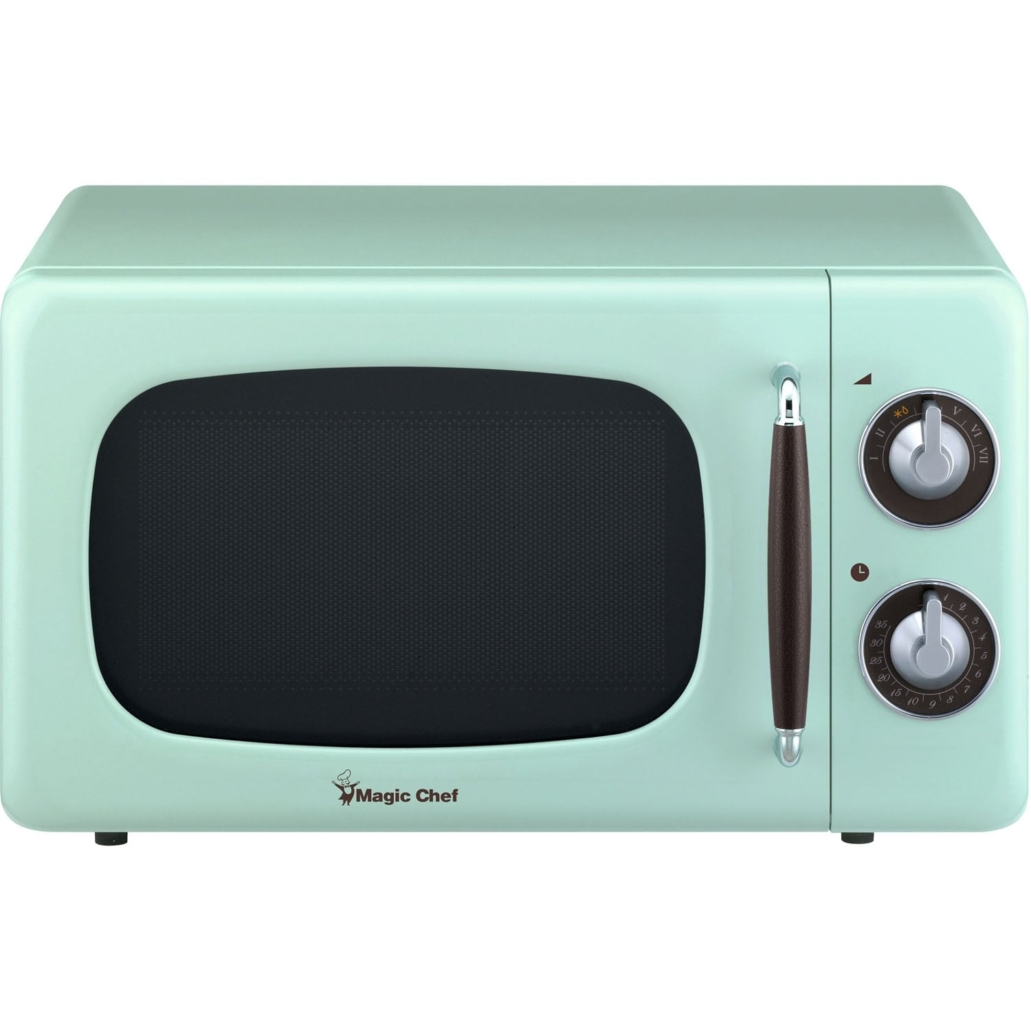  Nostalgia Retro Compact Countertop Microwave Oven - 0.7 Cu. Ft.  - 700-Watts with LED Digital Display - Child Lock - Easy Clean Interior -  Aqua : Home & Kitchen