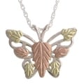 Black Hills Gold and Silver Butterfly Necklace