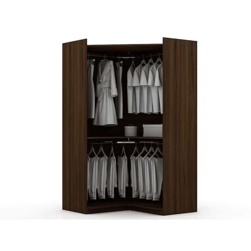 Mulberry Open 3 Sectional Modern 4 Drawer Wardrobe Corner Closet Set of 3
