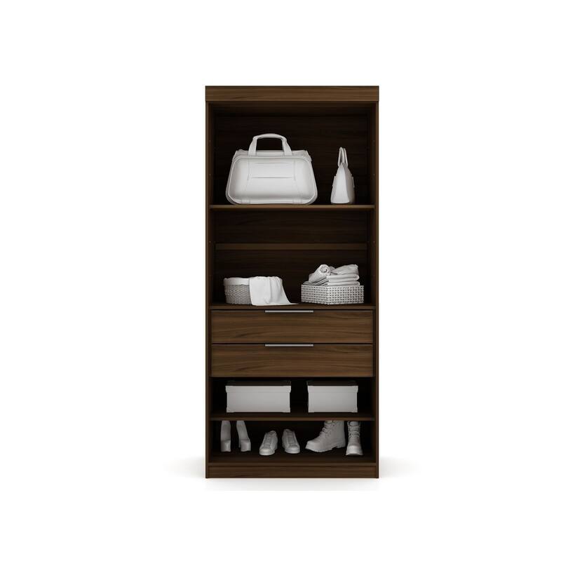 Mulberry Open 3 Sectional Modem Wardrobe Closet with 6 Drawers