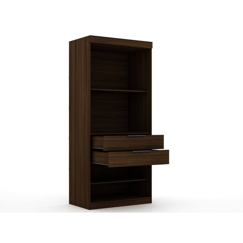 Mulberry Open 3 Sectional Modem Wardrobe Closet with 6 Drawers