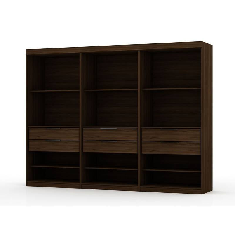 Mulberry Open 3 Sectional Modem Wardrobe Closet with 6 Drawers