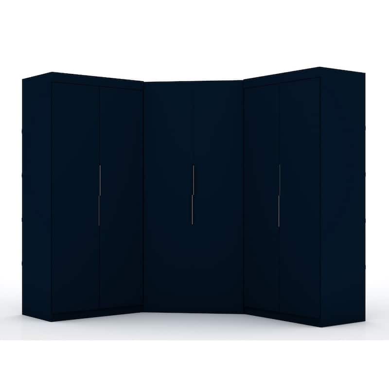 Mulberry Modern 3-sectional Wardrobe 4-drawer Corner Closet