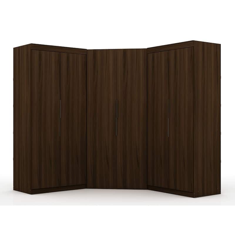 Mulberry Modern 3-sectional Wardrobe 4-drawer Corner Closet