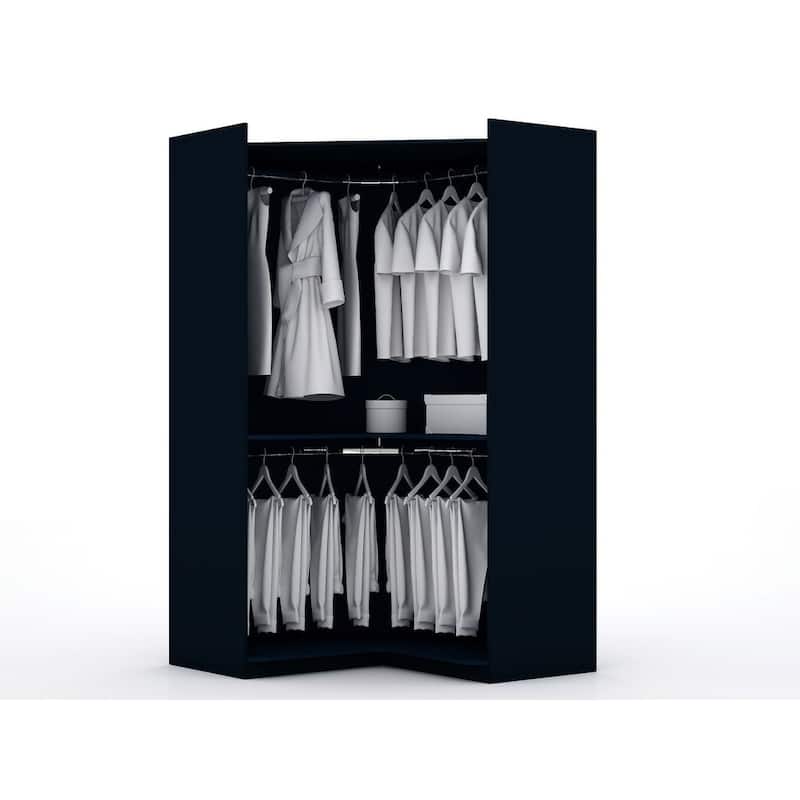 Mulberry Modern 3-sectional Wardrobe 4-drawer Corner Closet