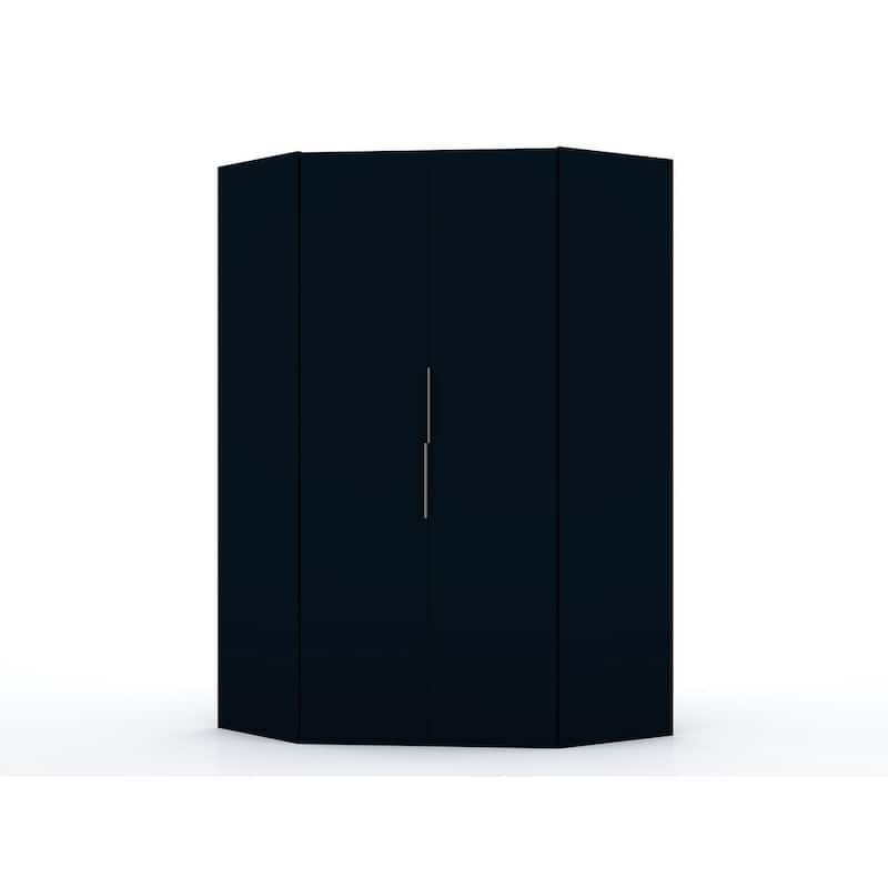 Mulberry 2.0 Modern Corner Wardrobe w/ 2 Hanging Rods