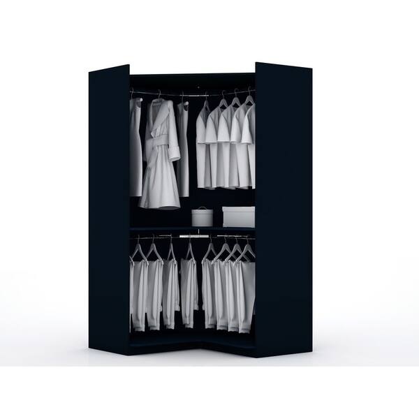 Shop Mulberry 2 0 Modern Corner Wardrobe Closet With 2 Hanging