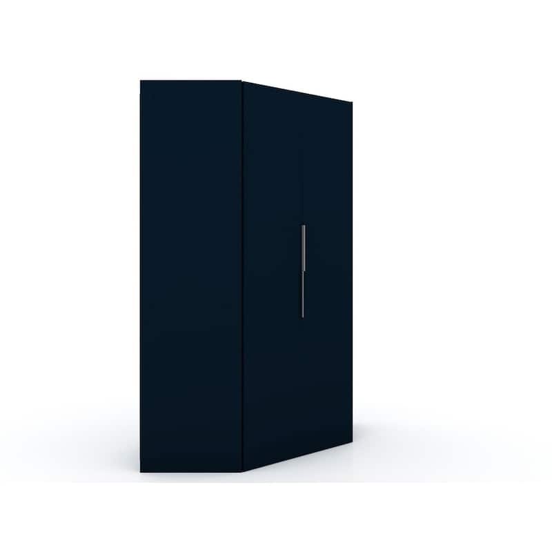 Mulberry 2.0 Modern Corner Wardrobe w/ 2 Hanging Rods