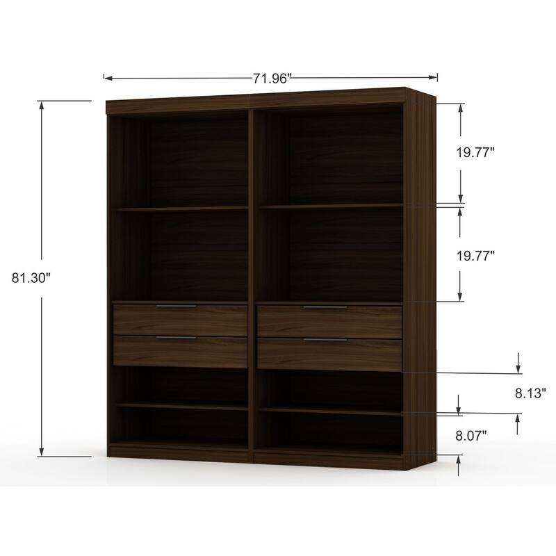 Mulberry Open 2 Sectional Modern Wardrobe Closet