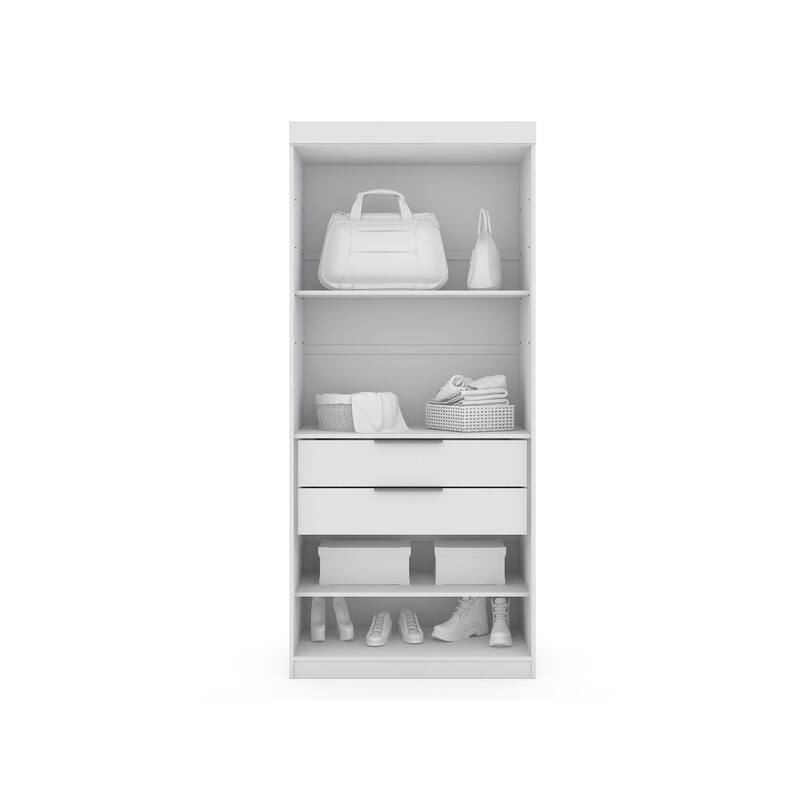 Mulberry 2.0 Semi Open 2 Sectional Modern Wardrobe Corner Closet Set of 2