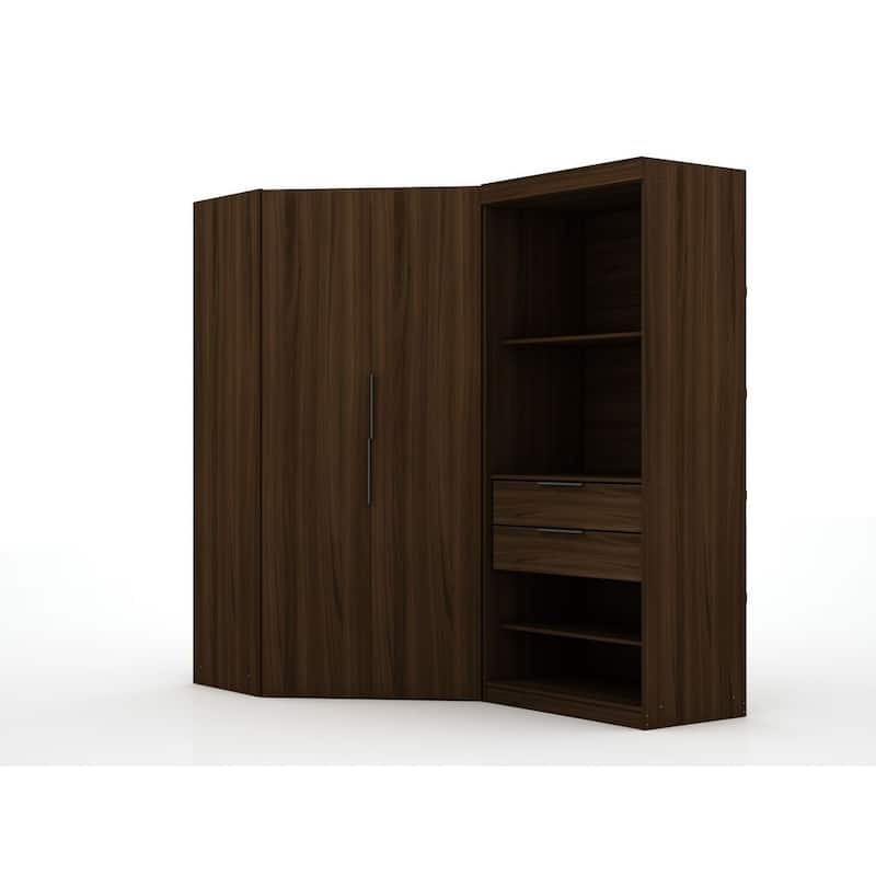 Mulberry 2.0 Semi Open 2 Sectional Modern Wardrobe Corner Closet Set of 2