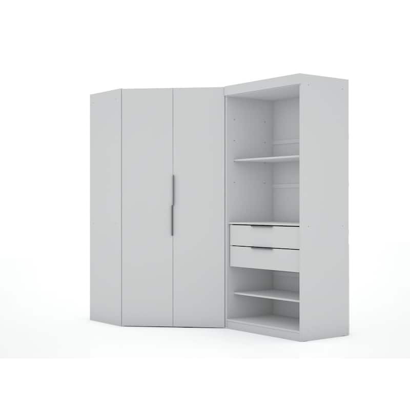 Mulberry 2.0 Semi Open 2 Sectional Modern Wardrobe Corner Closet Set of 2