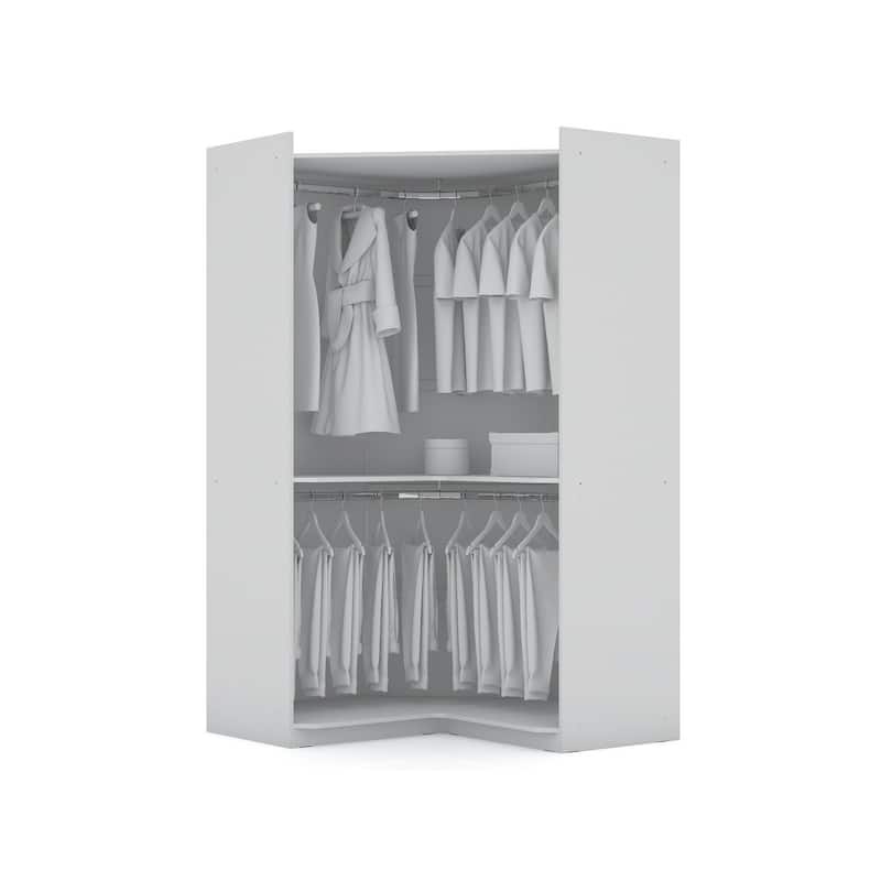 Mulberry 2.0 Semi Open 2 Sectional Modern Wardrobe Corner Closet Set of 2