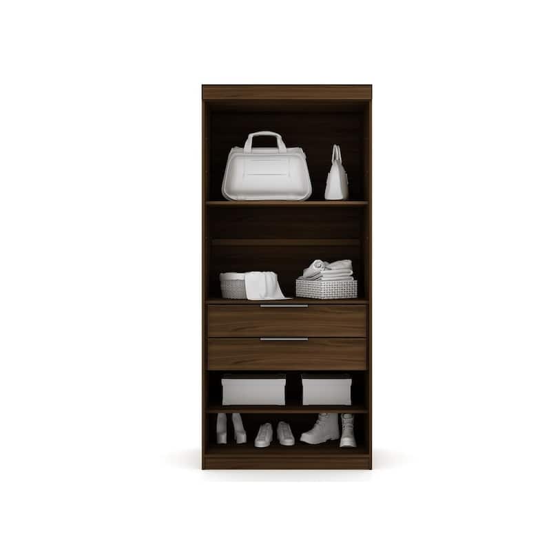 Mulberry 2.0 Semi Open 3 Sectional Modern 4 Drawer Wardrobe Corner Closet Set of 3