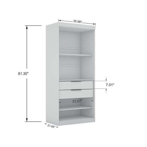 Mulberry 3 0 Sectional Modern Corner Wardrobe Closet Set Of 2 On Sale Overstock 28764947