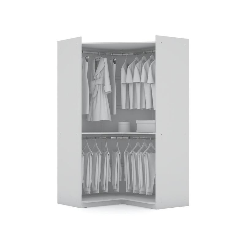 Mulberry 3.0 Sectional Modern Corner Wardrobe Closet Set of 2