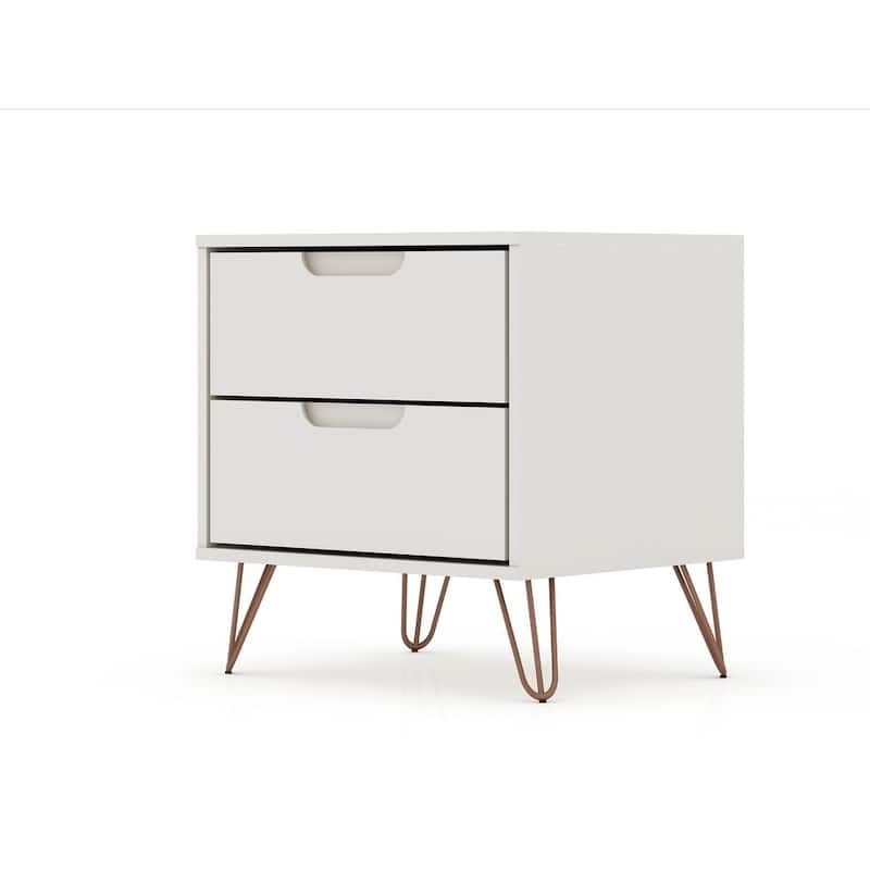Carson Carrington Ladkolen Mid-century Modern 2 Drawer Wood Nightstand