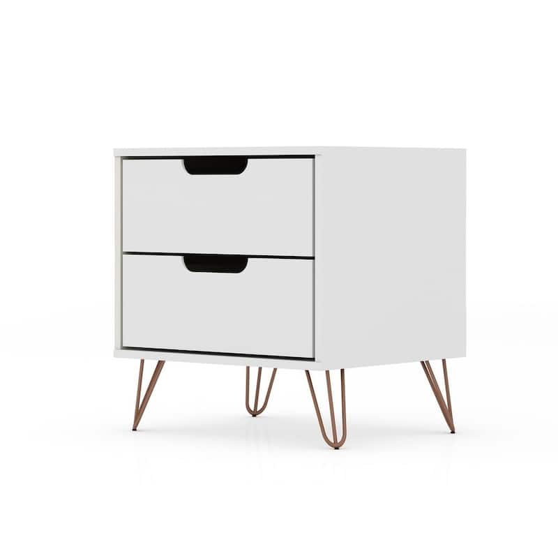 Carson Carrington Ladkolen Mid-century Modern 2 Drawer Wood Nightstand - Off White
