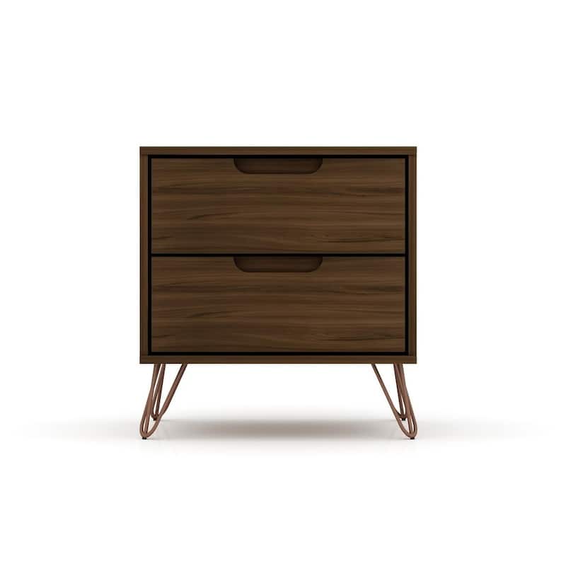 Carson Carrington Ladkolen Mid-century Modern 2 Drawer Wood Nightstand