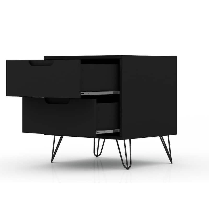 Carson Carrington Ladkolen Mid-century Modern 2 Drawer Wood Nightstand