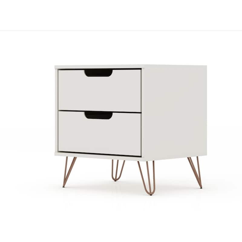 Carson Carrington Ladkolen Mid-century Modern 2 Drawer Wood Nightstand