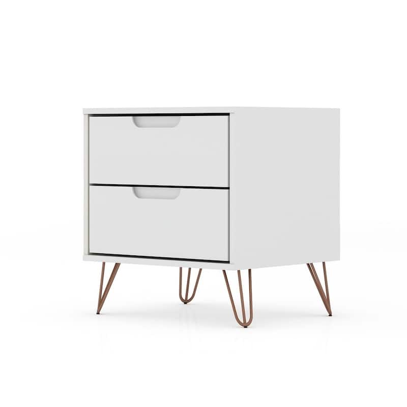 Carson Carrington Ladkolen Mid-century Modern 2 Drawer Wood Nightstand