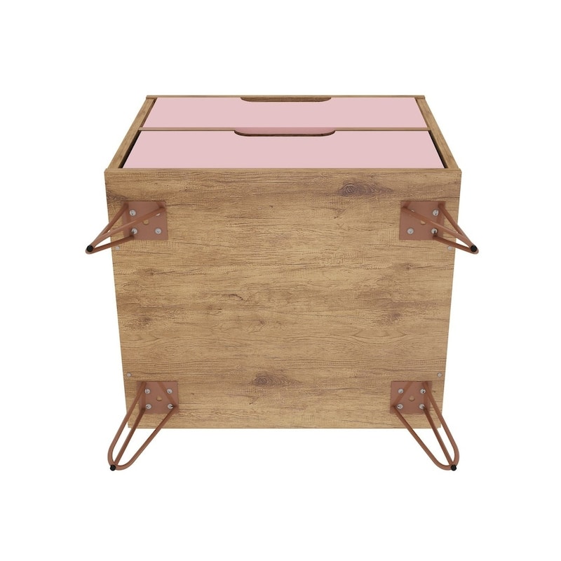 Carson Carrington Ladkolen Mid-century Modern 2 Drawer Wood Nightstand