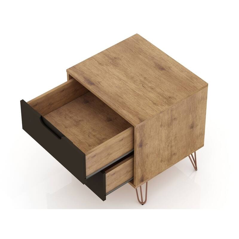 Carson Carrington Ladkolen Mid-century Modern 2 Drawer Wood Nightstand