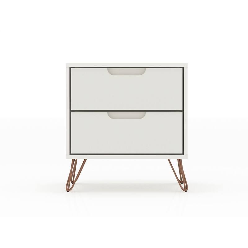 Carson Carrington Ladkolen Mid-century Modern 2 Drawer Wood Nightstand