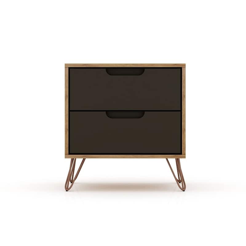 Carson Carrington Ladkolen Mid-century Modern 2 Drawer Wood Nightstand