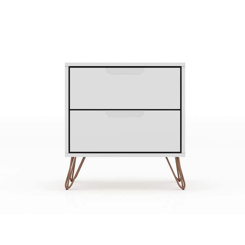 Carson Carrington Ladkolen Mid-century Modern 2 Drawer Wood Nightstand