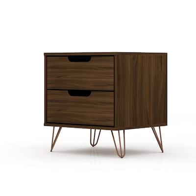 Carson Carrington Ladkolen Mid-century Modern 2 Drawer Wood Nightstand