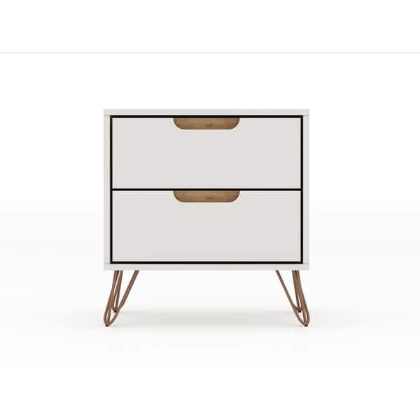 Shop Carson Carrington Ladkolen Mid Century Modern 2 Drawer Wood Nightstand Overstock 28765052