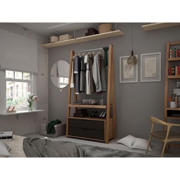 Shop Carson Carrington Batels Open Wardrobe Armoire Closet Free