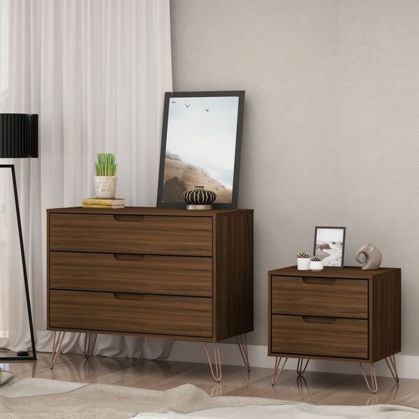 nightstand and dresser combo