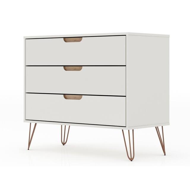 Carson Carrington Bandene Modern 3-drawer Dresser - Off White and Nature