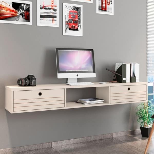Shop Carson Carrington Banteby 3 Shelf Floating Office Desk On